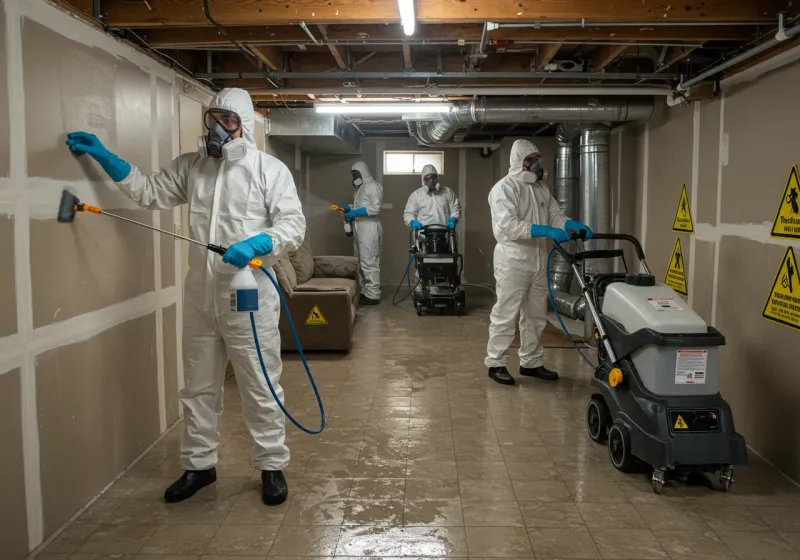 Basement Moisture Removal and Structural Drying process in Emerald Mountain, AL